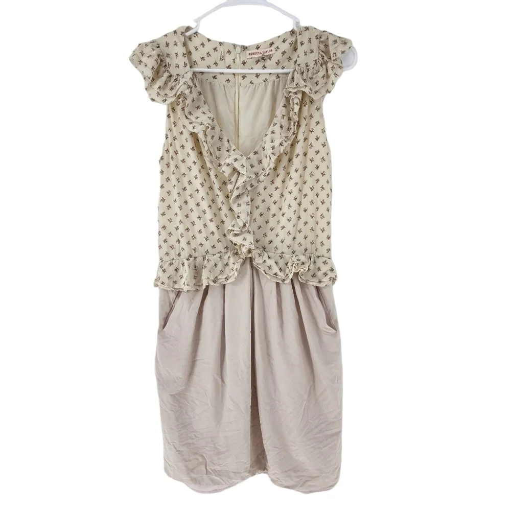 Rebecca Taylor Women's Skirt Attached Ruffled Mini Dress - 10 - Picture 1 of 8